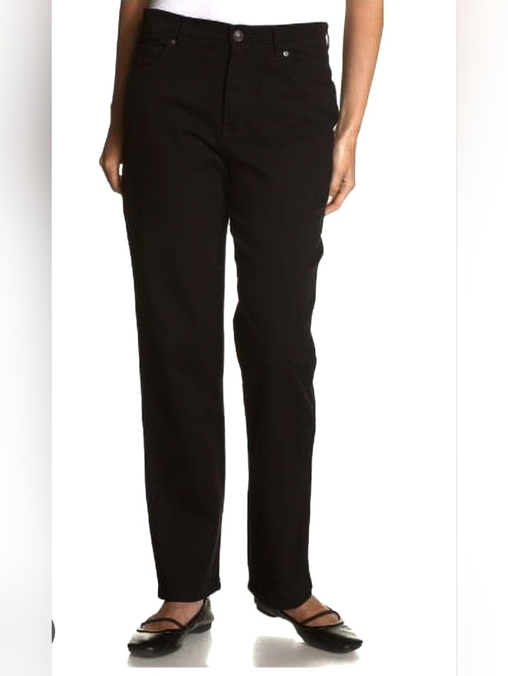 ◼️ Gloria Vanderbilt Black Straight-Leg Jeans